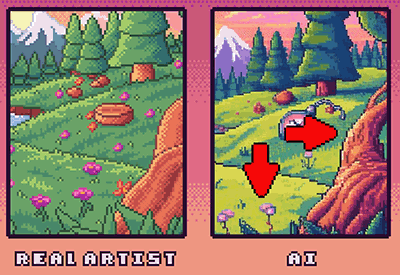 pixel art vs ai